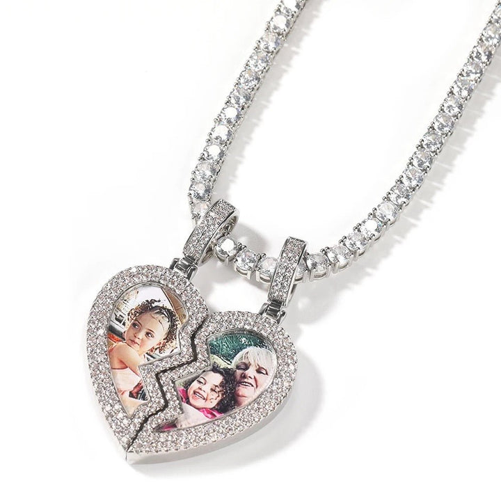 Magnet Broken Heart Pendant Necklace