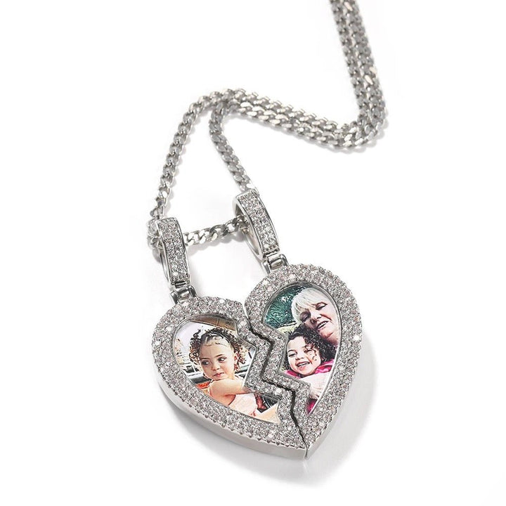 Magnet Broken Heart Pendant Necklace