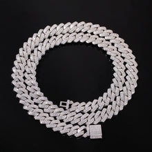 Men 13mm Micro Pave Prong Cuban Chain Necklaces in