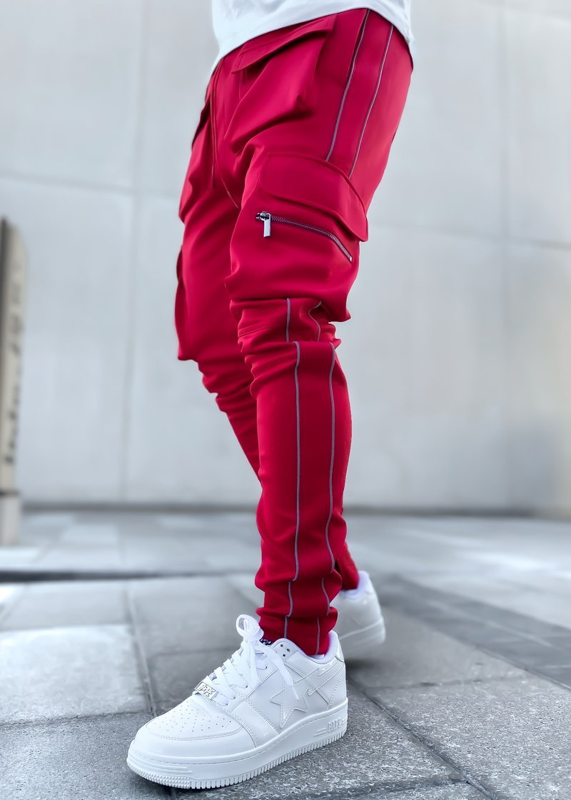Men's Reflective Training Pants for Relaxed Fit Running Gear