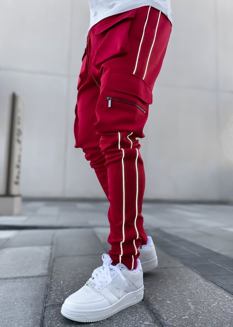 Men's Reflective Training Pants for Relaxed Fit Running Gear