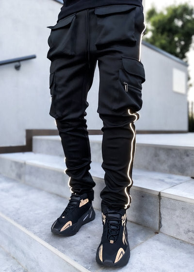 Men's Reflective Training Pants for Relaxed Fit Running Gear