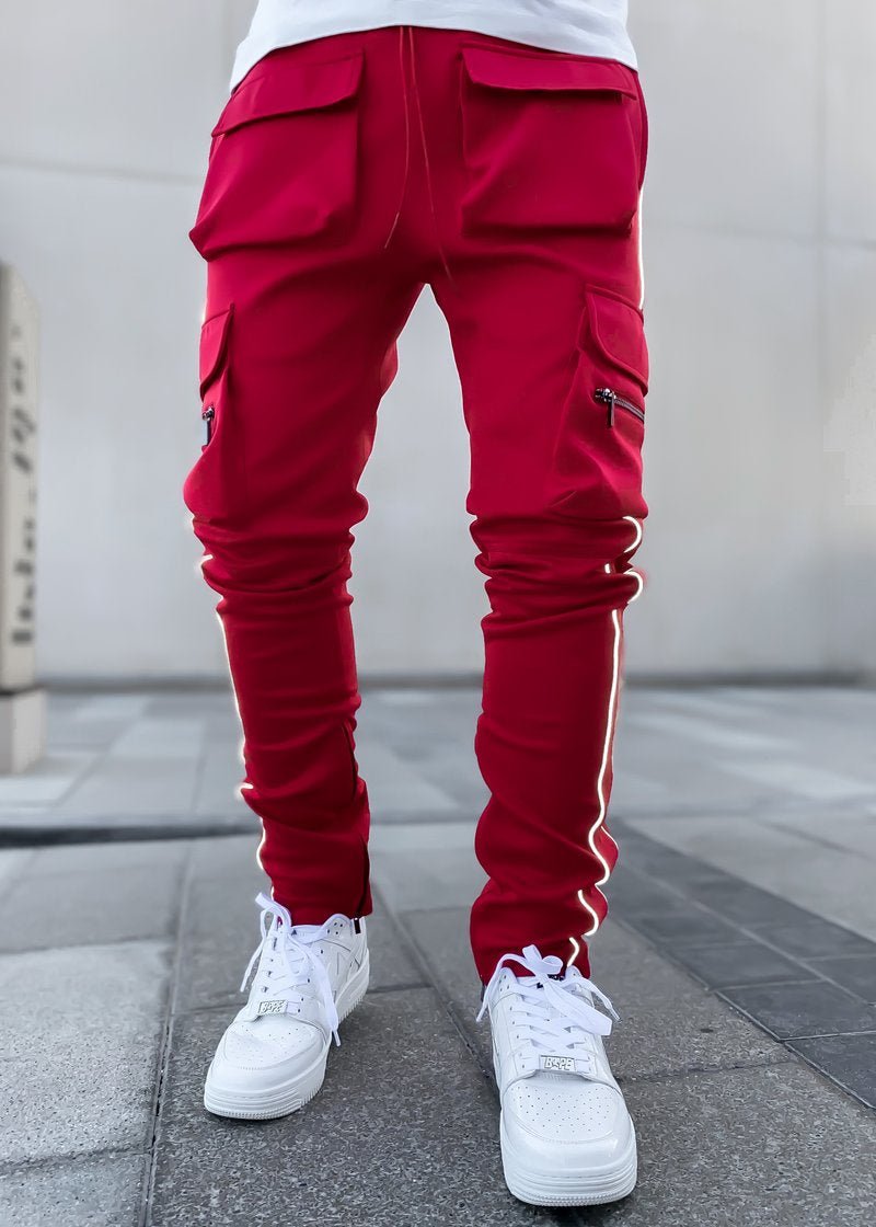 Men's Reflective Training Pants for Relaxed Fit Running Gear