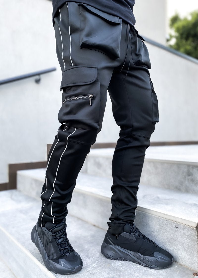 Men's Reflective Training Pants for Relaxed Fit Running Gear
