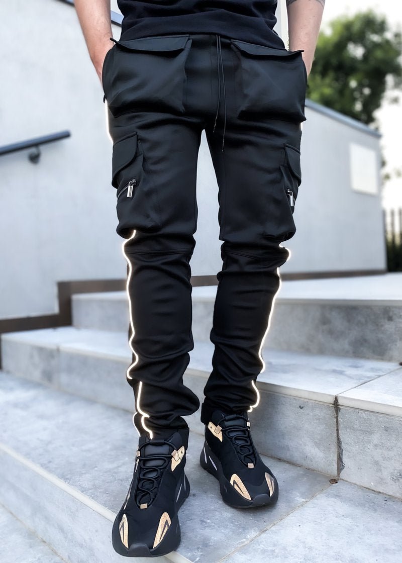 Men's Reflective Training Pants for Relaxed Fit Running Gear