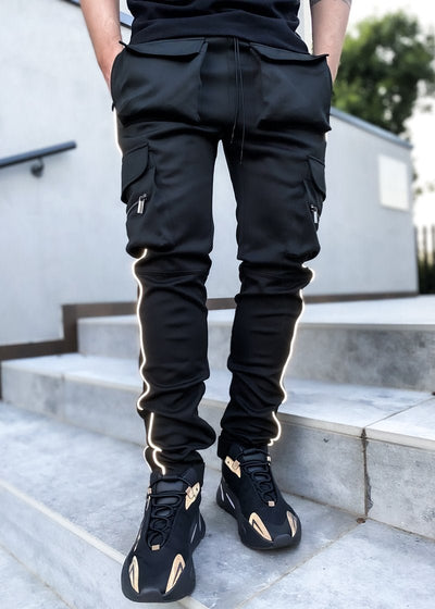 Men's Reflective Training Pants for Relaxed Fit Running Gear