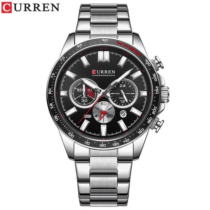 Men's Watch Calendar Watch Steel Band Watch Six Hands Multifunctional Quartz Watch