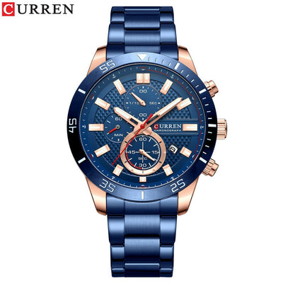 Men's Watches Calendar Men's Watches Six Hands Steel Band Watches Business Watches