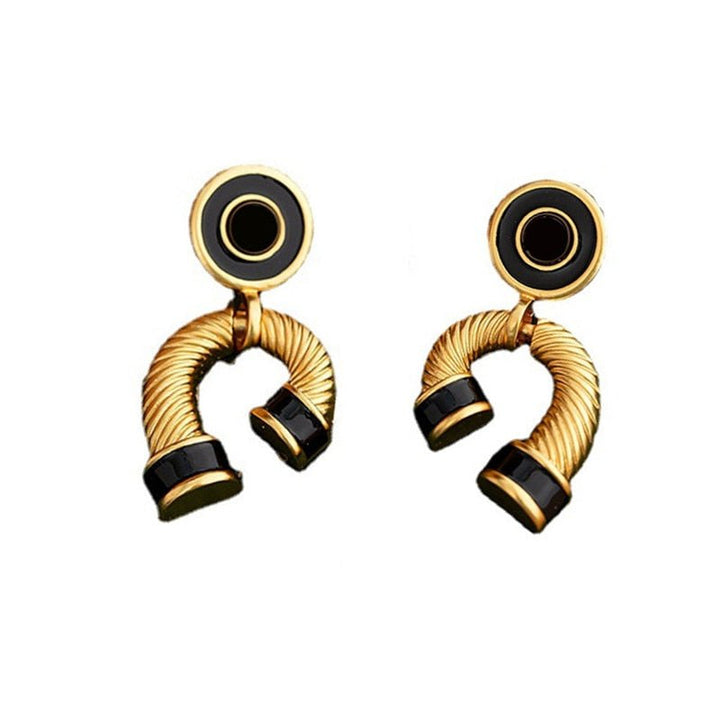 Metal Drop Glaze Retro Style Women's Earrings