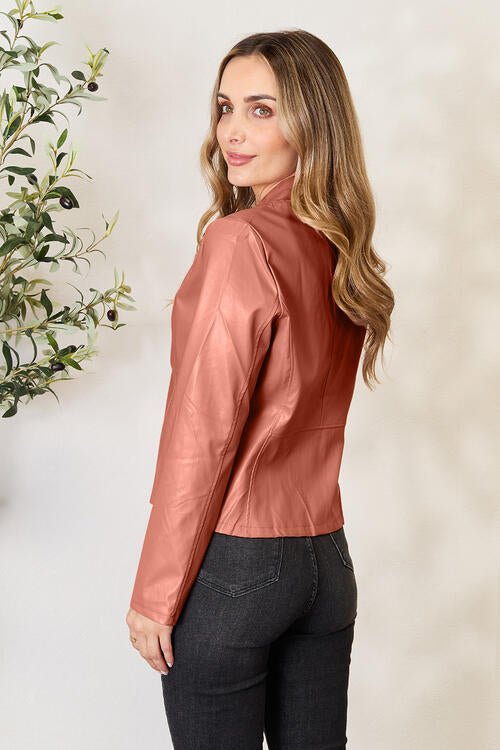 Chic Mock Neck Zip Jacket for Effortless Style and Comfort