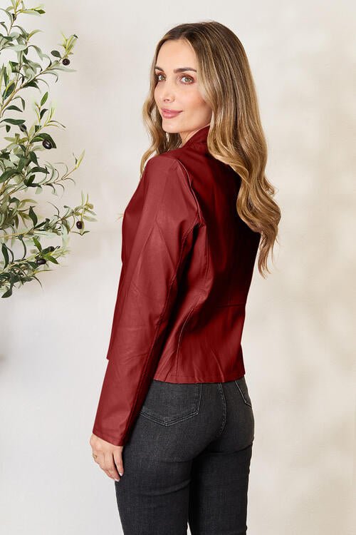 Chic Mock Neck Zip Jacket for Effortless Style and Comfort