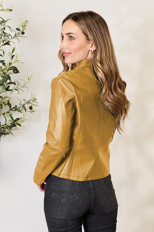 Chic Mock Neck Zip Jacket for Effortless Style and Comfort