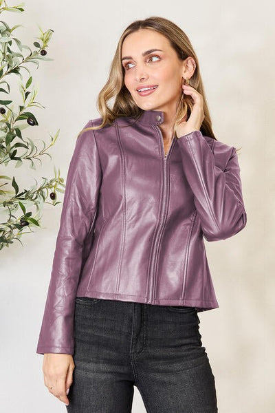 Chic Mock Neck Zip Jacket for Effortless Style and Comfort