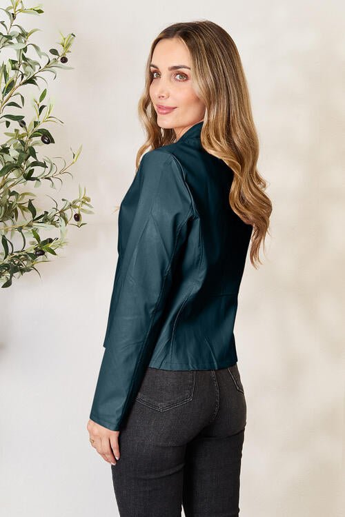 Chic Mock Neck Zip Jacket for Effortless Style and Comfort