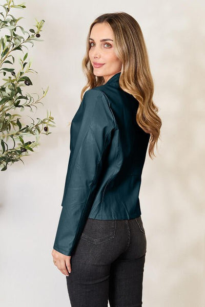 Chic Mock Neck Zip Jacket for Effortless Style and Comfort