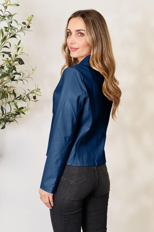 Chic Mock Neck Zip Jacket for Effortless Style and Comfort