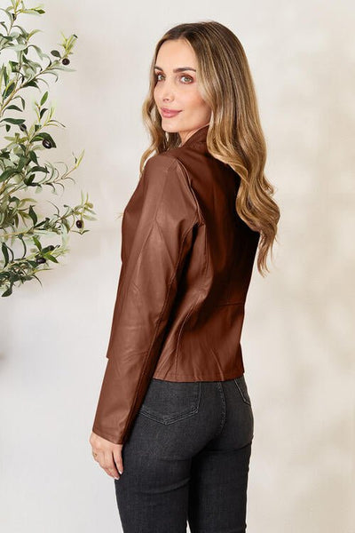 Chic Mock Neck Zip Jacket for Effortless Style and Comfort