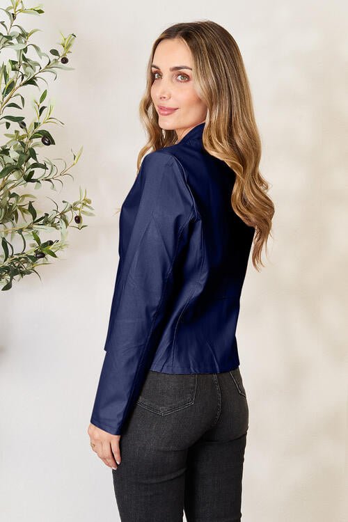 Chic Mock Neck Zip Jacket for Effortless Style and Comfort