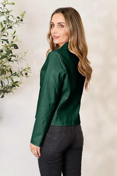 Chic Mock Neck Zip Jacket for Effortless Style and Comfort