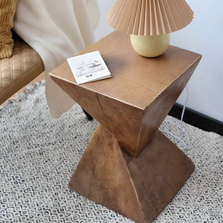 Modern Geometry Side Table for Indoor and Outdoor