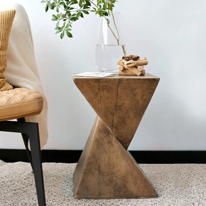 Modern Geometry Side Table for Indoor and Outdoor