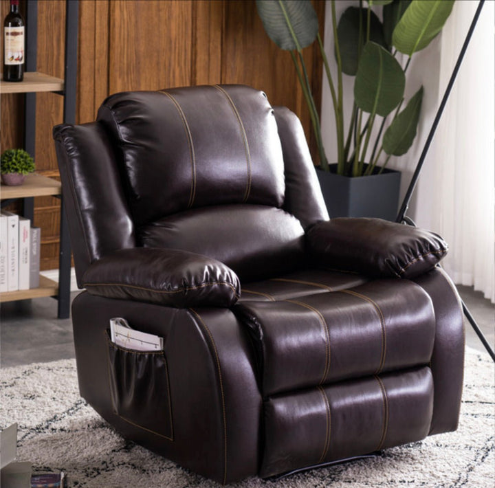 Modern Sofa Function Chair Dark Brown PU Combination Single Leisure Sofa