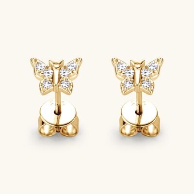 Moissanite 925 Sterling Silver Butterfly Stud Earrings for You