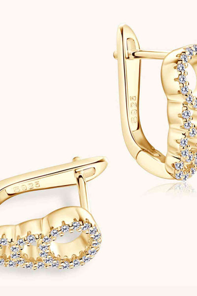 Moissanite Stud Earrings, 0.17ct Platinum & Gold