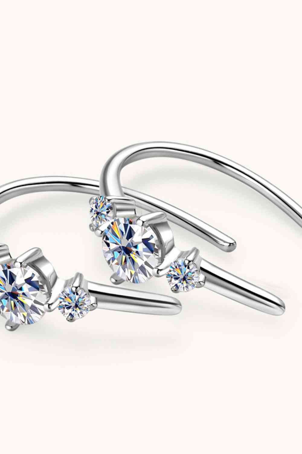 Moissanite GRA-Certified Earrings, 0.72ct