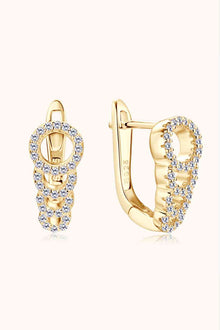 Moissanite Stud Earrings, 0.17ct Platinum & Gold