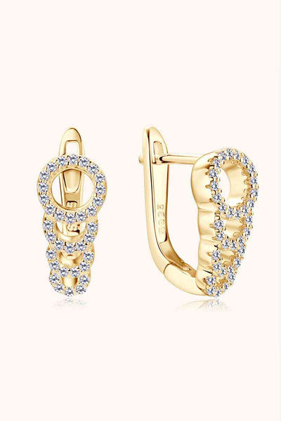 Moissanite Stud Earrings, 0.17ct Platinum & Gold