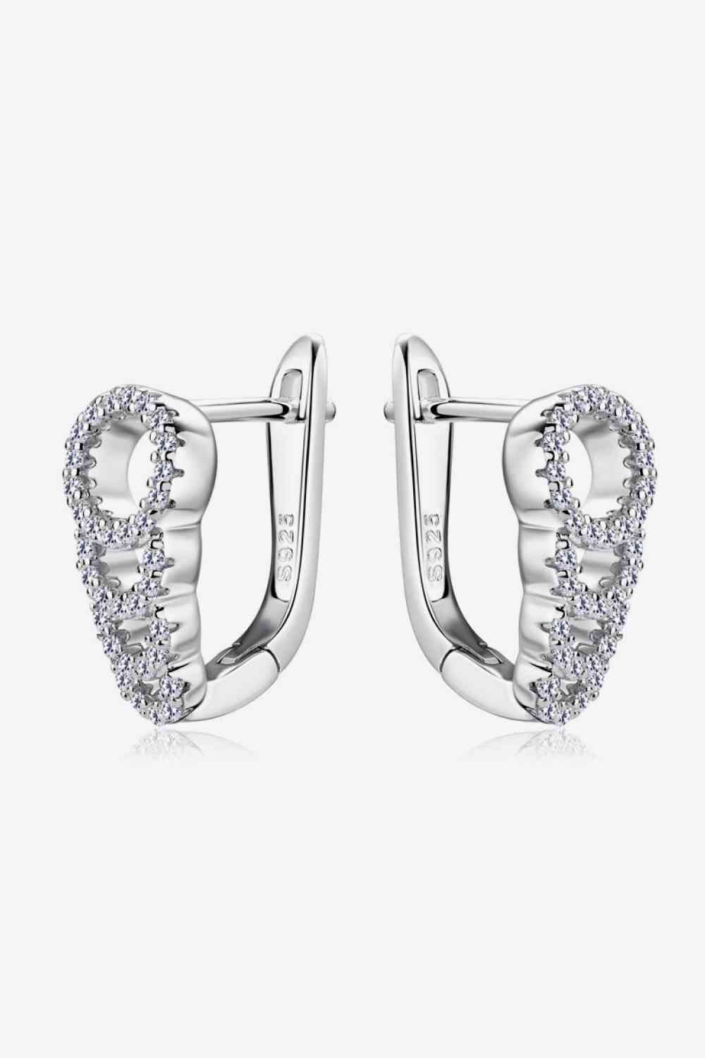 Moissanite Stud Earrings, 0.17ct Platinum & Gold