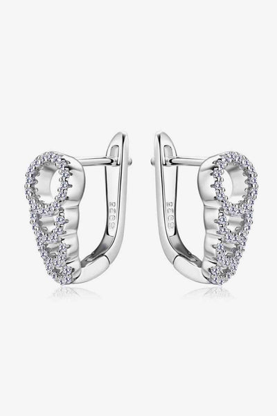 Moissanite Stud Earrings, 0.17ct Platinum & Gold