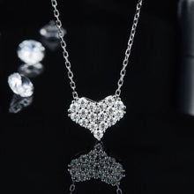Moissanite 925 Sterling Silver Heart Necklace for Women