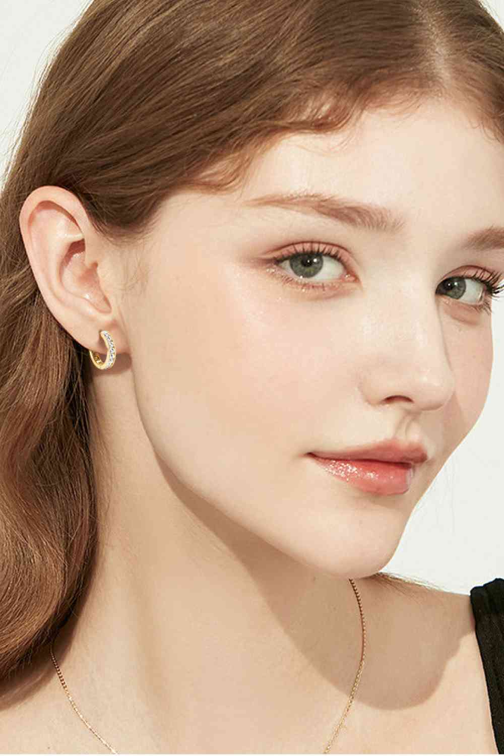 Moissanite 925 Sterling Silver Huggie Earrings for Elegance