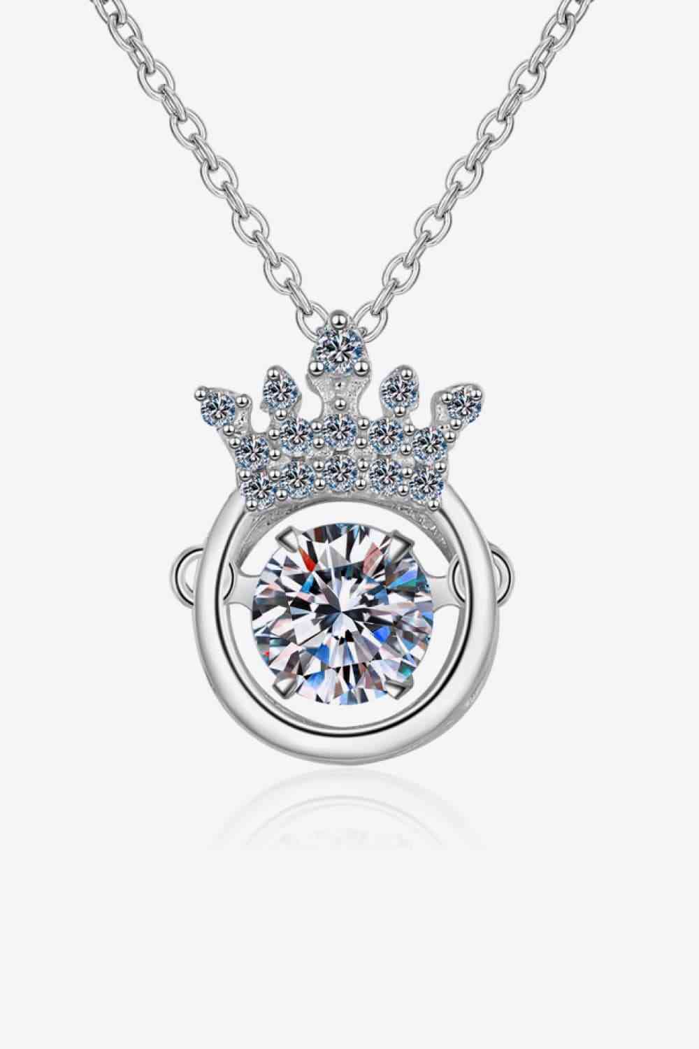 Moissanite 925 Sterling Silver Necklace with Brilliant Stones