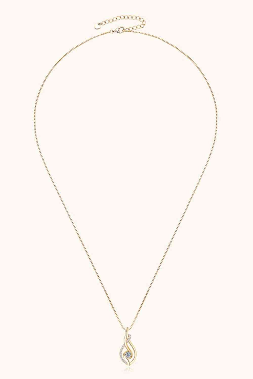 Moissanite 925 Sterling Silver Necklace with Sparkling Stone