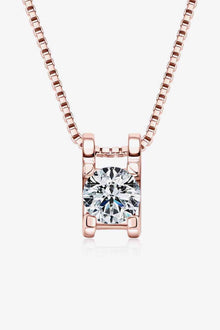 Moissanite Rose Gold & Platinum Necklace, 0.5ct