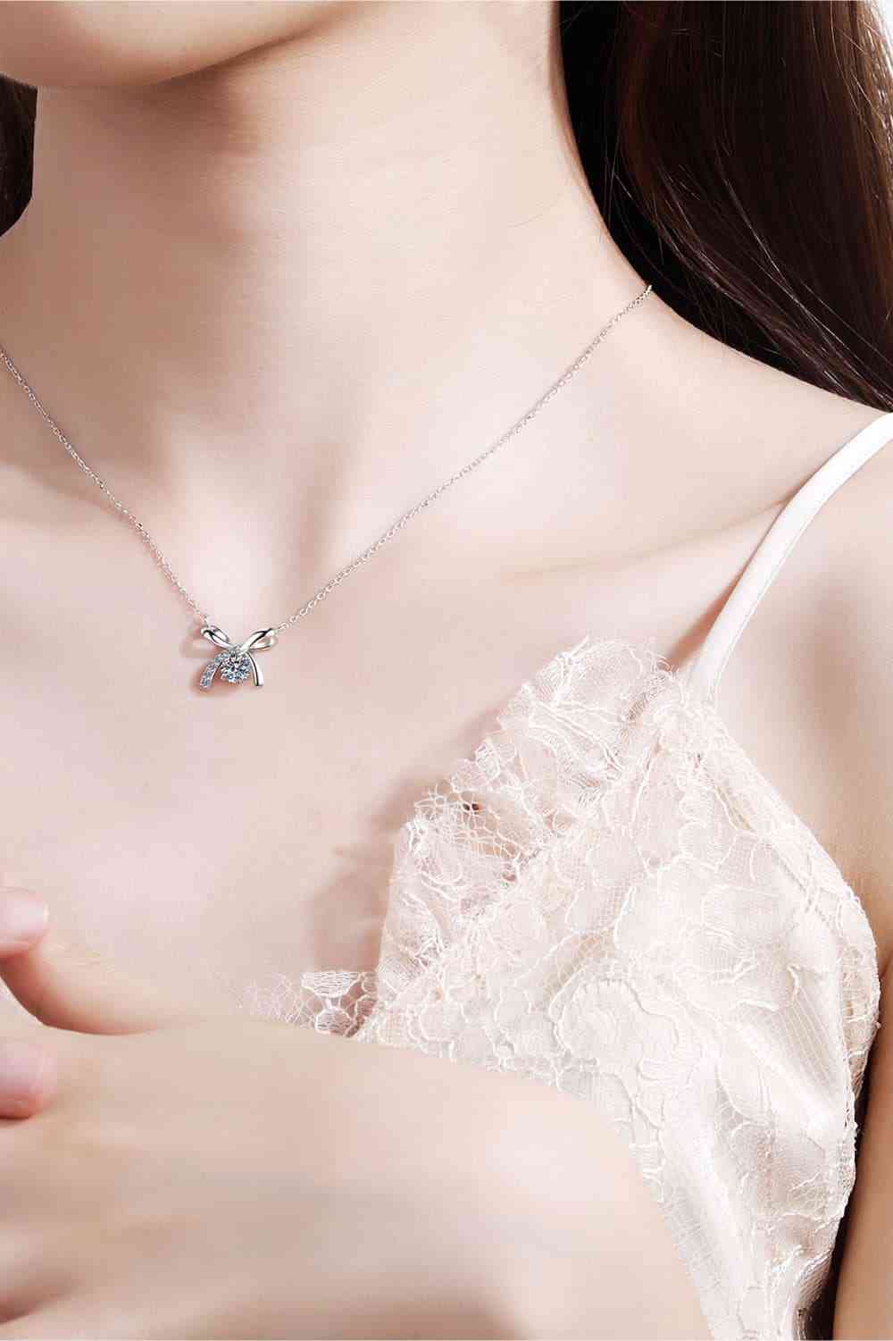 Moissanite 925 Sterling Silver Necklace with Dazzling Brilliance