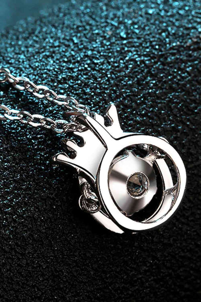 Moissanite 925 Sterling Silver Necklace with Brilliant Stones