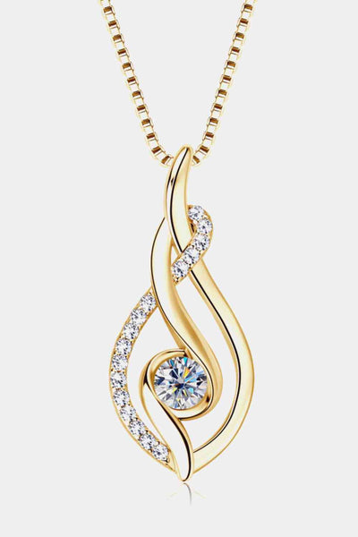 Moissanite 925 Sterling Silver Necklace with Sparkling Stone