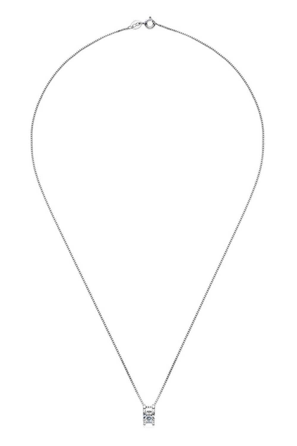 Moissanite Rose Gold & Platinum Necklace, 0.5ct