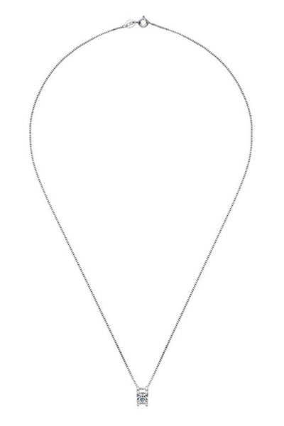 Moissanite Rose Gold & Platinum Necklace, 0.5ct