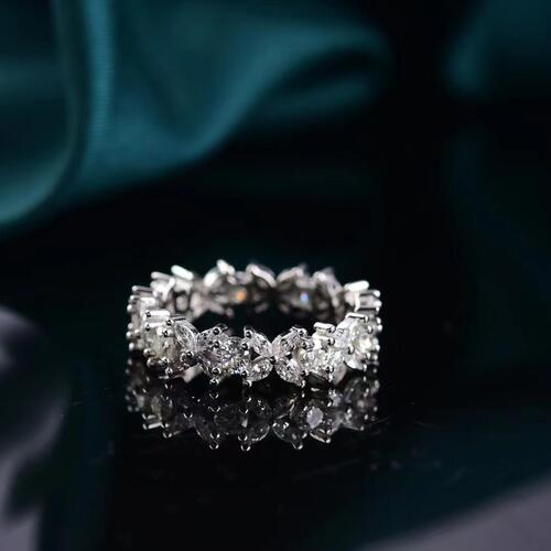 Moissanite 925 Sterling Silver Ring for Elegant Style