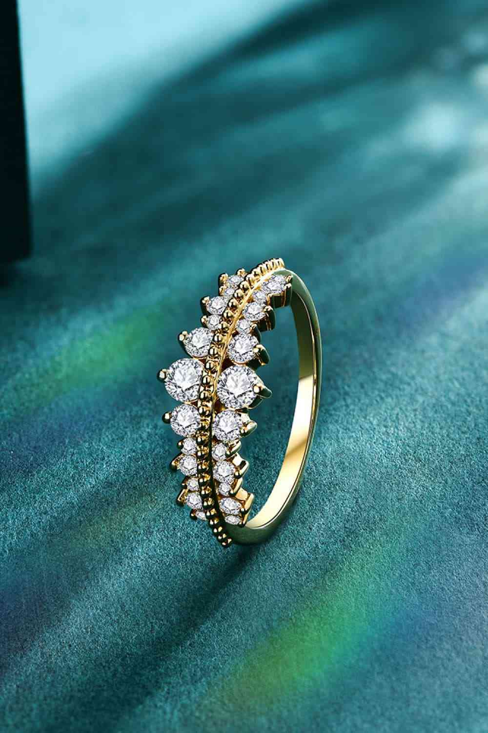 Moissanite 925 Sterling Silver Ring with Dazzling Design
