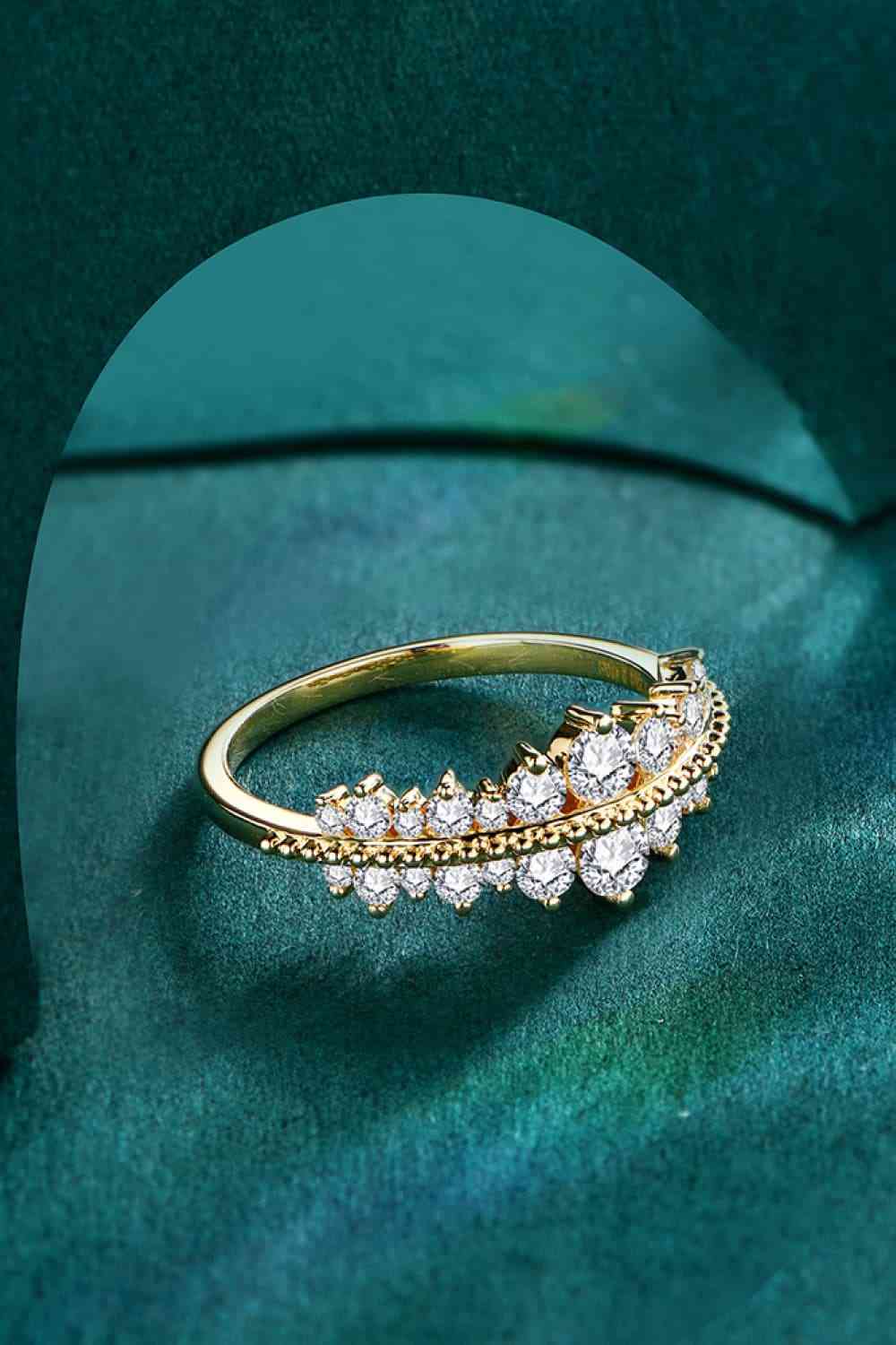 Moissanite 925 Sterling Silver Ring with Dazzling Design