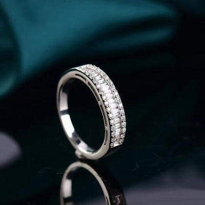 Moissanite 925 Sterling Silver Ring for Elegant Style