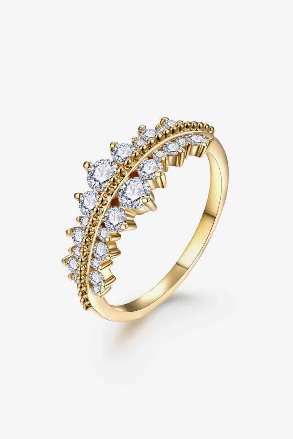 Moissanite 925 Sterling Silver Ring with Dazzling Design