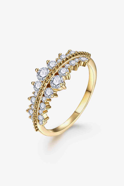 Moissanite 925 Sterling Silver Ring with Dazzling Design