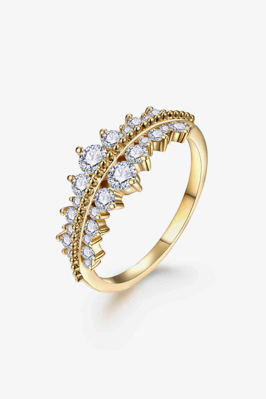 Moissanite 925 Sterling Silver Ring with Dazzling Design